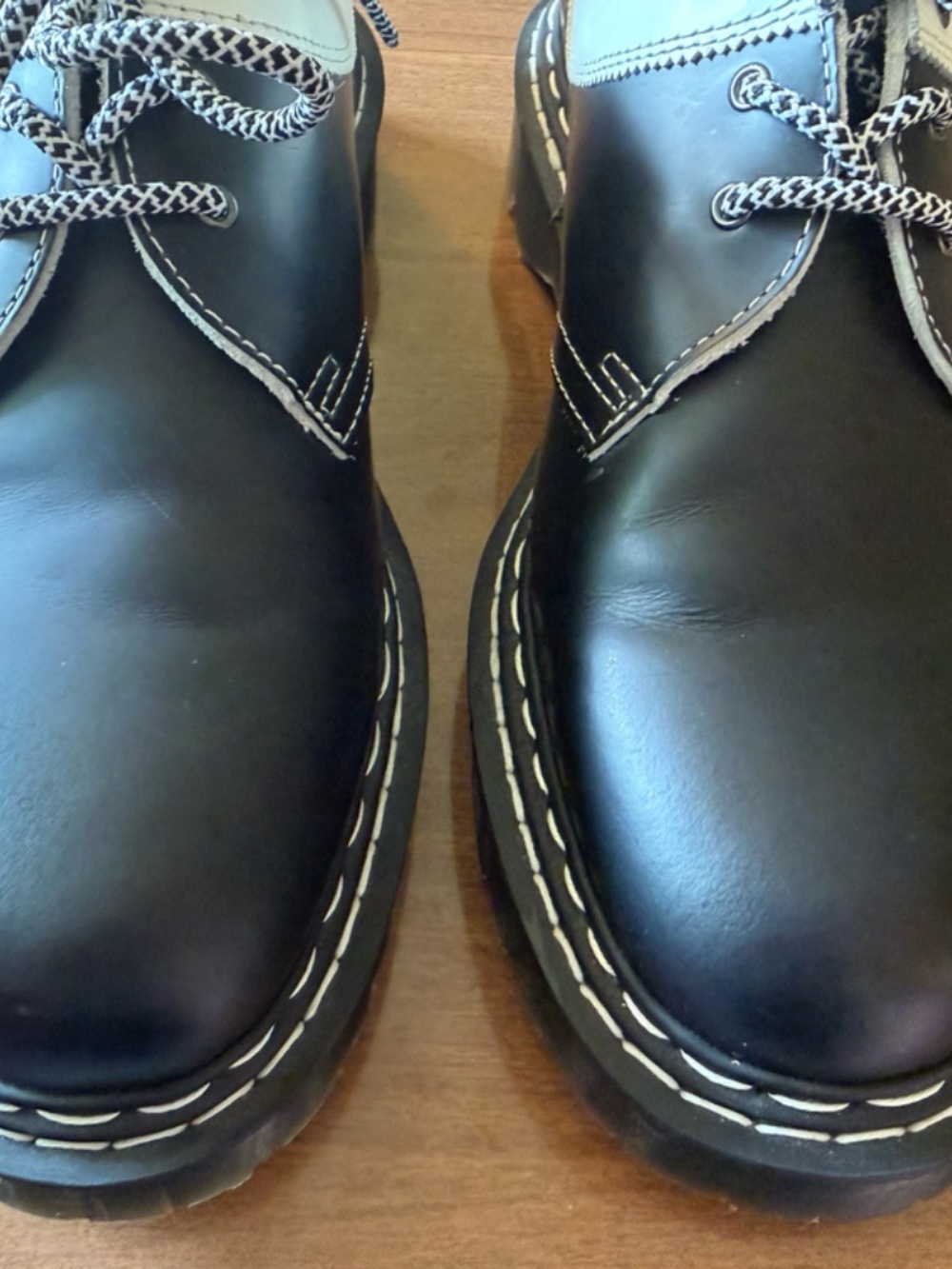 Dr. Martens Oxfords, Black and White Contrast - Picture 4 of 10